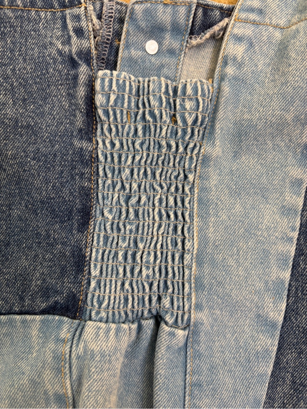 PINK RIPPLE DENIM VEST PATCHWORK MEDIUM - Picture 5 of 7